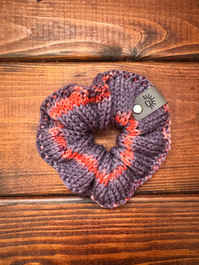 Knit Scrunchie (Pink and Purple)