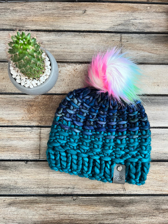 Arlo Beanie Infant Size (Teal Feather)