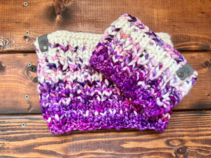 The Appel Headband Child Size (Blueberry Cream and Hollyhock)