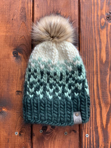 The Sunrise Hat (Forest Green, Eucalyptus Green and Ivory White)
