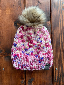 Mila Beanie (Cherry Vanilla and Ivory)